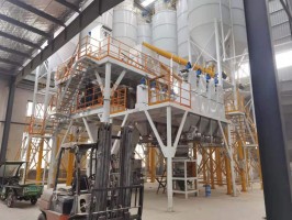 金华设备现场年产十万吨石膏砂浆设备